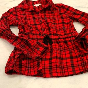 Cat and Jack Buffalo plaid top